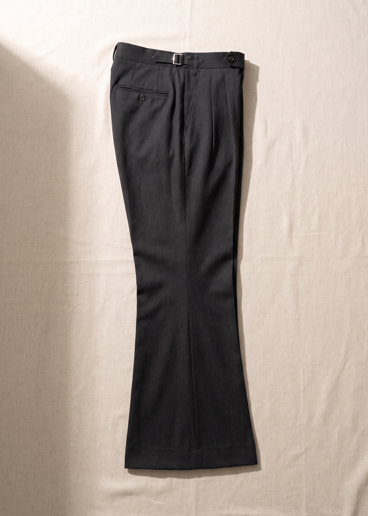 Unisex Tailored Flared Trousers – Mistal (Charcoal Grey)