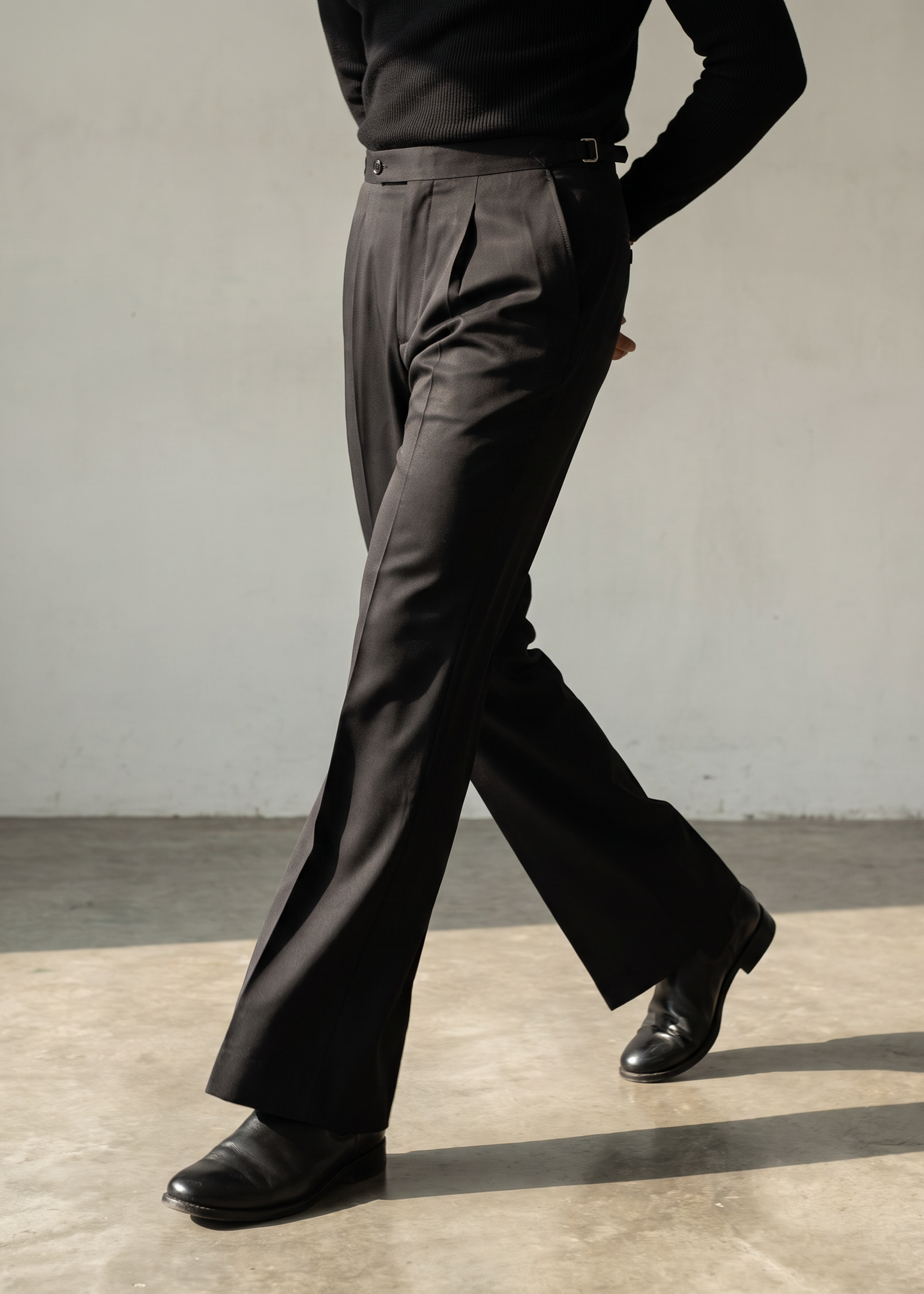 Unisex Tailored Flared Trousers – Mistal (Charcoal Grey)